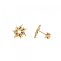 Pendientes Mountain Plata Dorada Multicolor*Eguzkilore Clearance