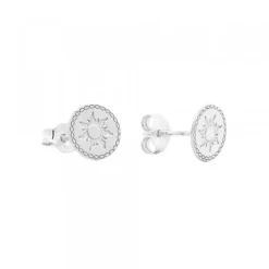 Pendientes Mountain Redondos de Plata*Eguzkilore
