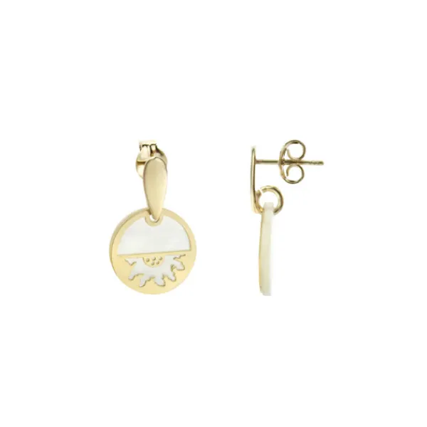 Pendientes Plata Dorada y Nácar*Eguzkilore Discount