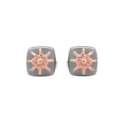 Pendientes Q2 Plata Negra y Rosa*Eguzkilore Hot