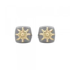 Pendientes Q2 Plata Negra y Dorado*Eguzkilore Hot