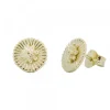 Pendientes Radial Plata Dorada*Eguzkilore Online