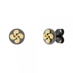 Pendientes R-Chic Lauburu Plata Dorada*Eguzkilore Outlet