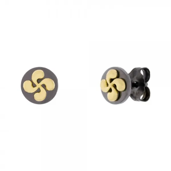 Pendientes R-Chic Lauburu Plata Dorada*Eguzkilore Outlet