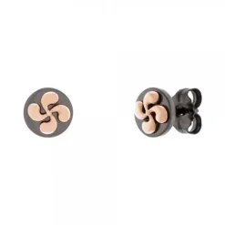 Pendientes R-Chic Lauburu Plata Rosa*Eguzkilore Hot