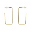 Pendientes Rectangulares Plata Dorada 40mm*Eguzkilore Online