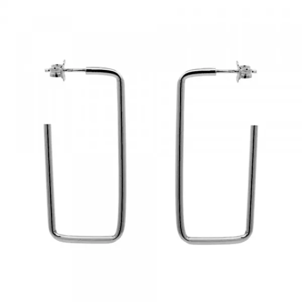 Pendientes Rectangulares Rutenio 40mm*Eguzkilore