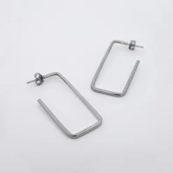 Pendientes Rectangulares Rutenio 40mm*Eguzkilore