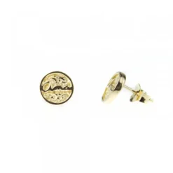 Pendientes Redondos Ama Plata Dorada 9mm*Eguzkilore Online