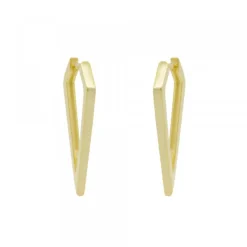 Pendientes Triangulares Plata Dorada 32mm*Eguzkilore Outlet
