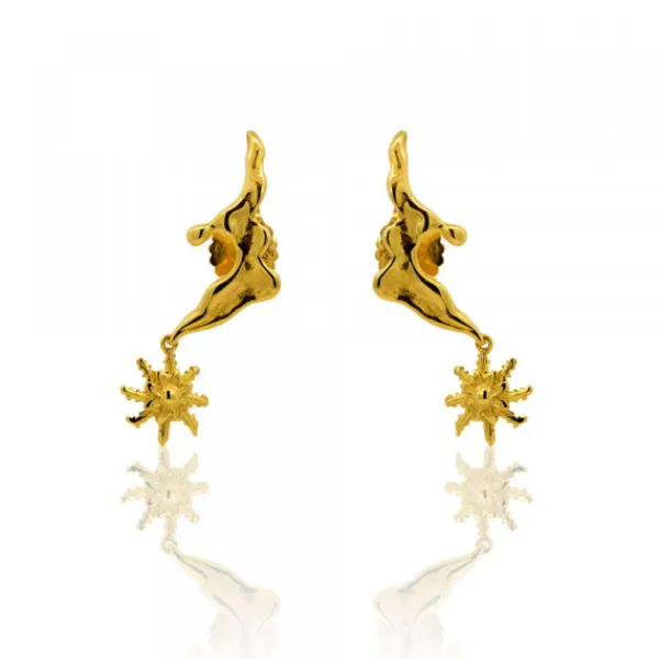 Pendientes Ur de Plata Dorada*Eguzkilore Hot