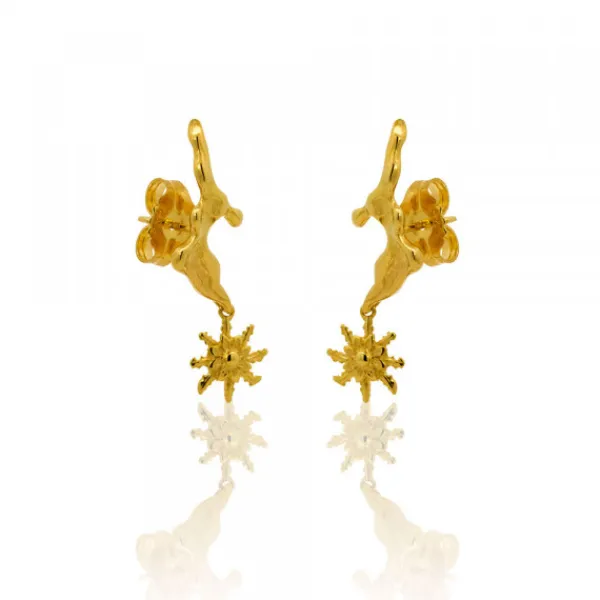 Pendientes Ur de Plata Dorada*Eguzkilore Hot