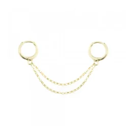 Piercing Cadena Doble Cripa Plata Dorada*Eguzkilore Online