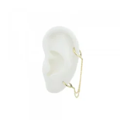 Piercing Cadena Doble Cripa Plata Dorada*Eguzkilore Online