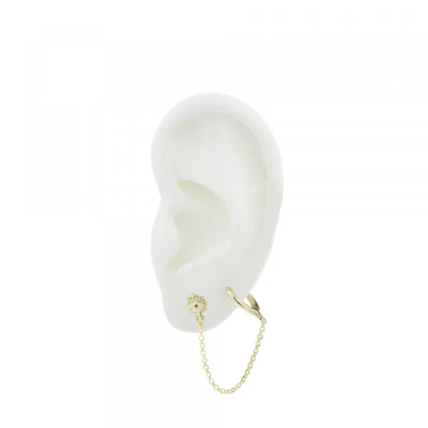 Piercing Cadena Plata Dorada y Cripa*Eguzkilore Online
