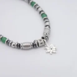 Pulsera Acero Cuentas Jade Verde*Eguzkilore Best