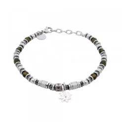Pulsera Acero Cuentas Ojo de Tigre*Eguzkilore Best