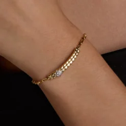 Pulsera Aiora de Plata Dorada*Eguzkilore Clearance