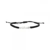Pulsera Aita Plata con Cordón Negro*Eguzkilore New