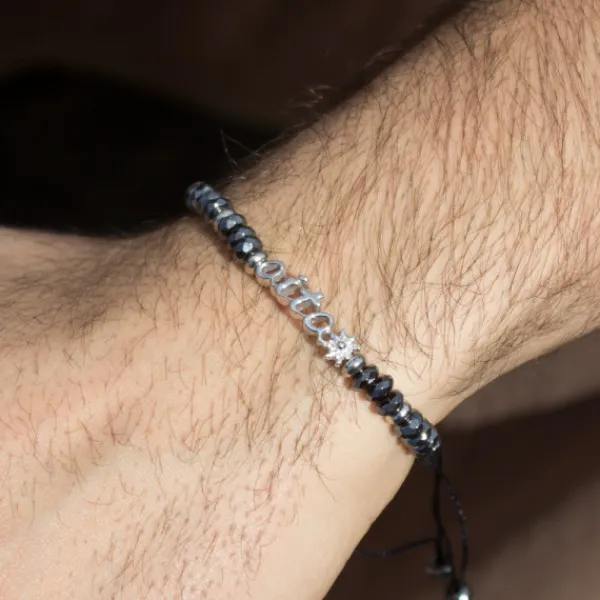 Pulsera Aita Plata Hematites Ajustable*Eguzkilore Sale