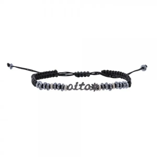 Pulsera Aita Plata Negra con hematites*Eguzkilore New