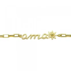 Pulsera Ama Bayona Plata Dorada*Eguzkilore