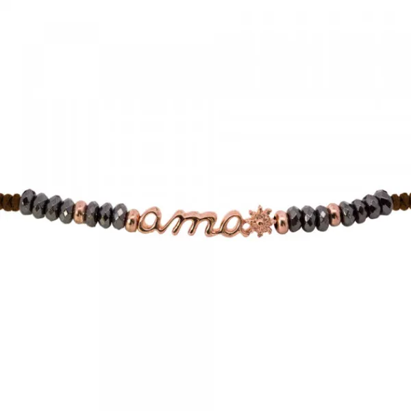 Pulsera Ama de Plata Rosa con Hematites*Eguzkilore Best