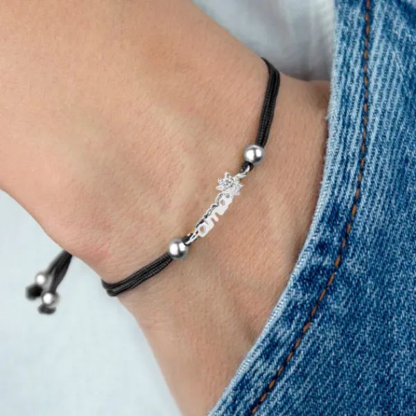 Pulsera Ama Macramé de Plata*Eguzkilore Outlet