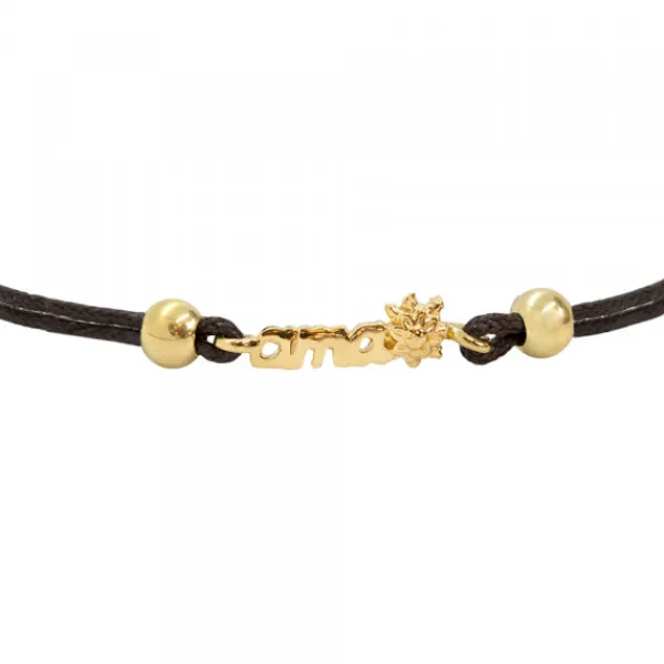 Pulsera Ama Macramé de Plata Dorada*Eguzkilore Online
