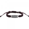Pulsera Ama Marrón Gruesa Plata Acabado Rústico*Eguzkilore Hot