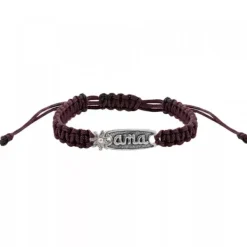 Pulsera Ama Marrón Plata Rústica*Eguzkilore New