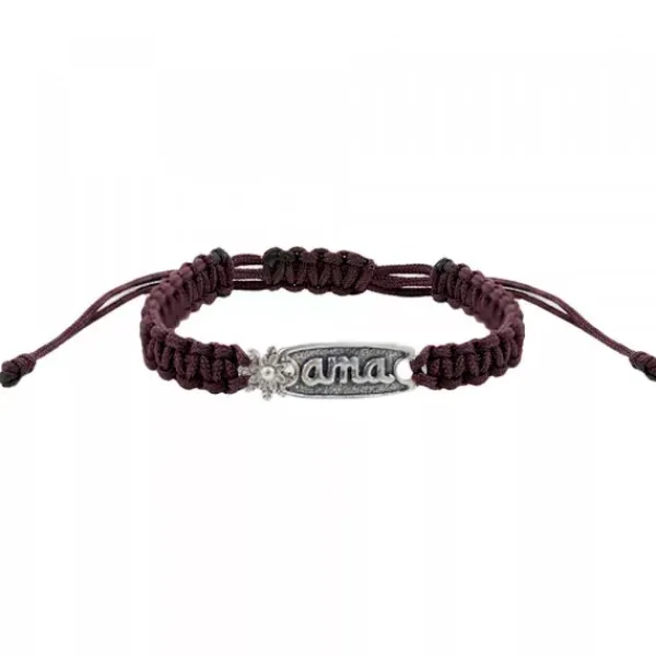 Pulsera Ama Marrón Plata Rústica*Eguzkilore New