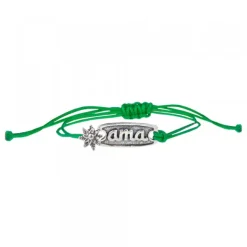 Pulsera Ama Verde Plata Rústica*Eguzkilore Discount