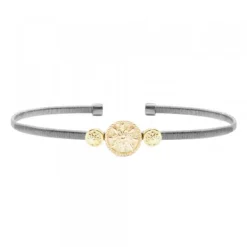 Pulsera Anuk Plata Dorada Rígida*Eguzkilore