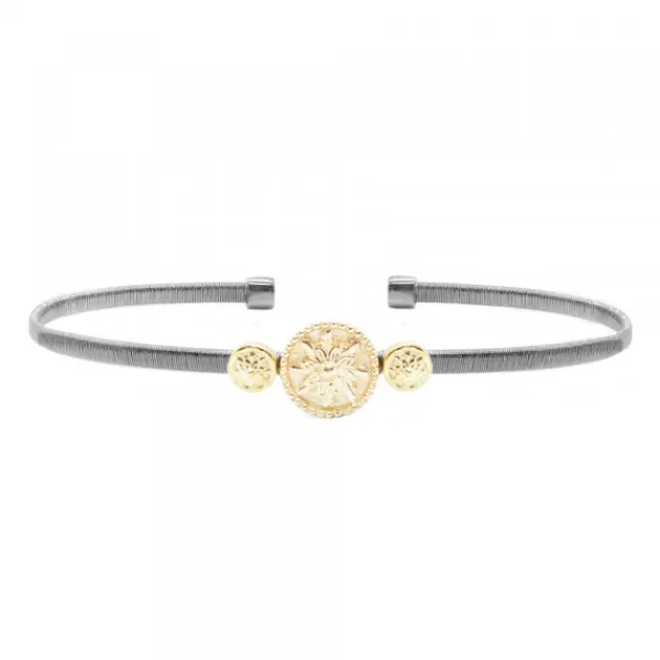 Pulsera Anuk Plata Dorada Rígida*Eguzkilore