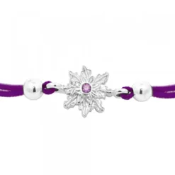 Pulsera Basic Colors Hilo Morado Plata*Eguzkilore
