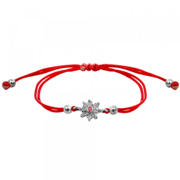 Pulsera Basic Colors Hilo Rojo Rutenio y Circonita Roja*Eguzkilore New