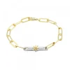 Pulsera Bayona Eslabones Plata Bicolor*Eguzkilore Best