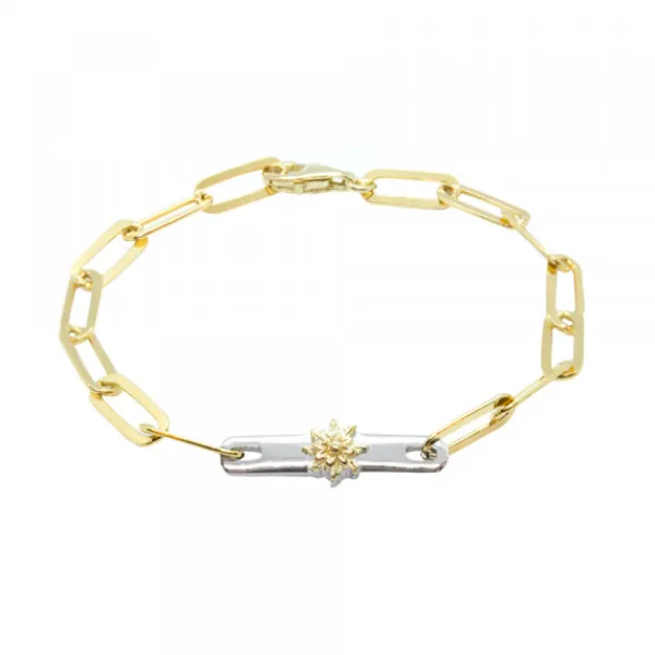 Pulsera Bayona Eslabones Plata Bicolor*Eguzkilore Best