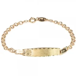 Pulsera Bebé Oro Eslabones 14,5cm Personalizable*Eguzkilore Online