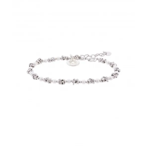 Pulsera Besos y Abrazos Plata con Perlas*Eguzkilore Sale