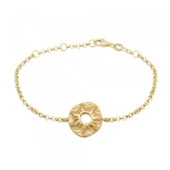 Pulsera Chapa Etrusca Mountain Plata Dorada*Eguzkilore Discount