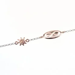 Pulsera Chapa Infinito Calado y Plata Rosa*Eguzkilore