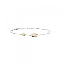 Pulsera Chapa Infinito Calado y Plata Dorada*Eguzkilore