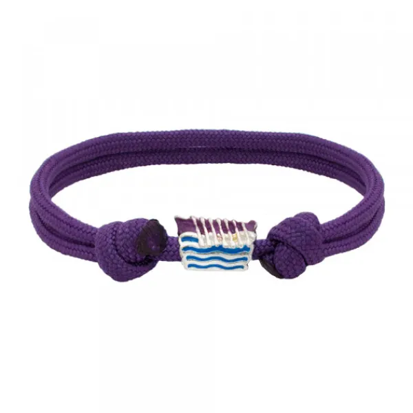 Pulsera Charm Trainera Morada de Plata*Eguzkilore Best
