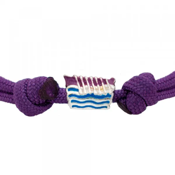 Pulsera Charm Trainera Morada de Plata*Eguzkilore Best