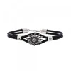 Pulsera Cuero de Plata Envejecida*Eguzkilore Online