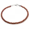 Pulsera Cuero Trenzada Marrón Eguzkicharm*Eguzkilore Discount