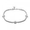 Pulsera de Plata con 3 Rosas y Eslabones Grafilados*Eguzkilore Outlet