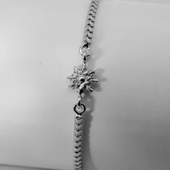 Pulsera de Plata con 3 Rosas y Eslabones Grafilados*Eguzkilore Outlet